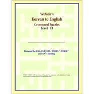 Webster's Korean to English Crossword Puzzles: Level 13