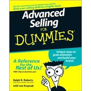Advanced Selling For Dummies<sup>?</sup>