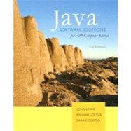Java Software Solutions for AP* Computer Science, Third Edition
