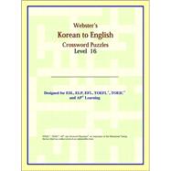 Webster's Korean to English Crossword Puzzles: Level 16