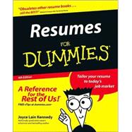 Resumes For Dummies<sup>®</sup>, 4th Edition