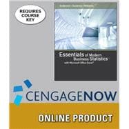 CengageNOW for Anderson/Sweeney/Williams' Essentials of Modern Business Statistics with Microsoft Excel, 6th Edition, [Instant Access], 1 term