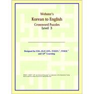 Webster's Korean to English Crossword Puzzles: Level 3