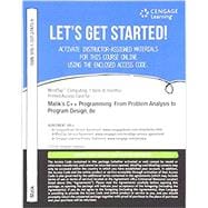 MindTap Computing, 1 term (6 months) Printed Access Card for Malik's C++ Programming:  From Problem Analysis to Program Design, 8th book cover, ISBN 9781337274739