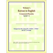 Webster's Korean to English Crossword Puzzles: Level 5