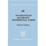 Invariants of Quadratic Differential Forms