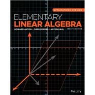 Elementary Linear Algebra, Applications Version, Twelfth Edition	WileyPLUS Single-term
