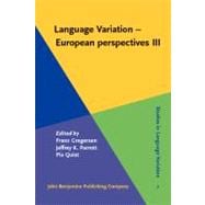 Language Variation - European Perspectives II
