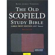 The Old Scofield® Study Bible, KJV, Large Print Edition (Black/Burgundy Bonded Leather Basketweave)