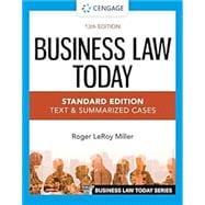 MindTap for Miller's Business Law Today, Standard: Text & Summarized Cases