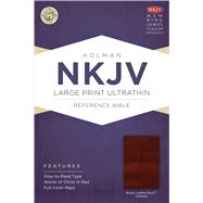NKJV Large Print Ultrathin Reference Bible, Brown LeatherTouch Indexed