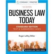 MindTap for Miller's Business Law Today, Standard: Text & Summarized Cases, 13th Edition [Instant Access], 1 term