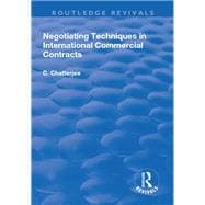 Negotiating Techniques in International Commercial Contracts book cover, ISBN 9781138704886