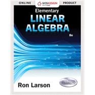 Bundle: Elementary Linear Algebra, 8th + WebAssign Printed Access Card for Larson's Elementary Linear Algebra, 8th Edition, Single-Term