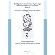 Historische Analysen Theoretischer Und Empirischer Psychologie