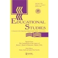 The Contradictions of the Legacy of Brown V. Board of Education, Topeka (1954): A Special Issue of Educational Studies