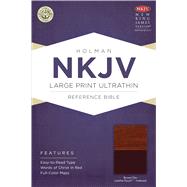 NKJV Large Print Ultrathin Reference Bible, Brown/Tan LeatherTouch Indexed