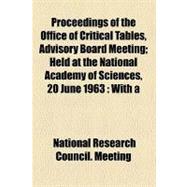 Proceedings of the Office of Critical Tables, Advisory Board Meeting
