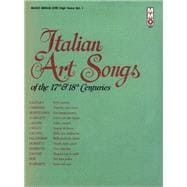 Italian Art Songs of the 17th & 18th Centuries Music Minus One High Voice Vol. 1