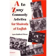 A to ZAny Community Activities for Students of English