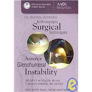 Arthroscopic Surgical Techniques: Anterior Glenohumeral Instability