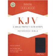 KJV Large Print UltraThin Reference Bible, Black Genuine Leather Indexed