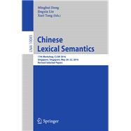 Chinese Lexical Semantics