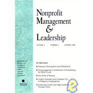 Nonprofit Management & Leadership, Volume 9, No. 4, Fall 1999 ,