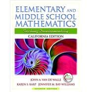 California Edition of Elementary and Middle School Mathematics