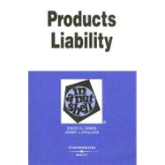 Products Liability in a Nutshell