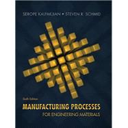 Manufacturing Processes for Engineering Materials