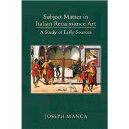 Subject Matter in Italian Renaissance Art