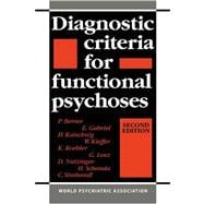 Diagnostic Criteria for Functional Psychoses