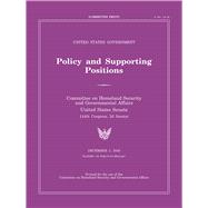 United States Government Policy and Supporting Positions 2012