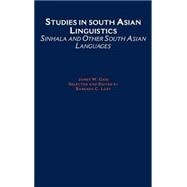 Studies in South Asian Linguistics Sinhala and Other South Asian Languages