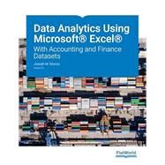 Data Analytics Using Microsoft® Excel®: With Accounting and Finance Datasets, Version 2.0 (Bronze Level Pass)