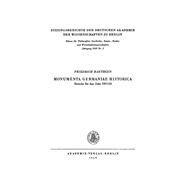 Monumenta Germaniae Historica: Bericht für die Jahre Bericht für das Jahr 1957/58