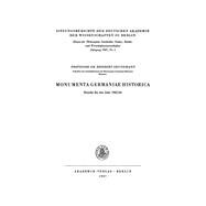 Monumenta Germaniae Historica: Bericht für das Jahr 1965/66