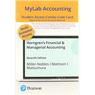 MyLab Accounting with Pearson eText -- Combo Access Card -- for Horngren's Financial & Managerial Accounting, 7/e