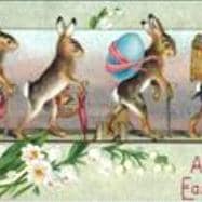 Rabbits W/ Easter Eggs