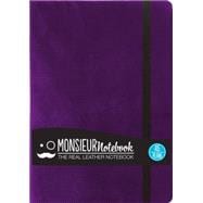 Monsieur Notebook Purple Leather Plain Medium