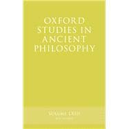 Oxford Studies in Ancient Philosophy, Volume 63