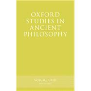 Oxford Studies in Ancient Philosophy, Volume 63