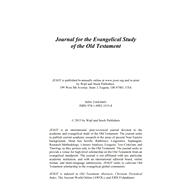 Journal for the Evangelical Study of the Old Testament, 4.1