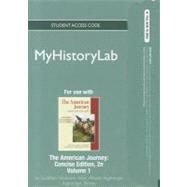 NEW MyHistoryLab Student Access Code Card for The American Journey Concise Volume 1 (standalone)