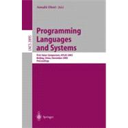 Programming Languages and Systems: First Asian Symposium, Aplas 2003, Beijing, China, November 2003 : Proceedings