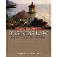 Anderson's Business Law and the Legal Environment, Comprehensive Volume, 21st Edition