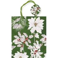Poinsettia and Evergreens Holiday Gift Bag
