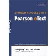 Emergency Care, Pearson eText Student Access Code Card