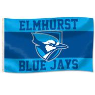 Elmhurst University 3'x5' Durawave 3 Panel Flag Bluejays